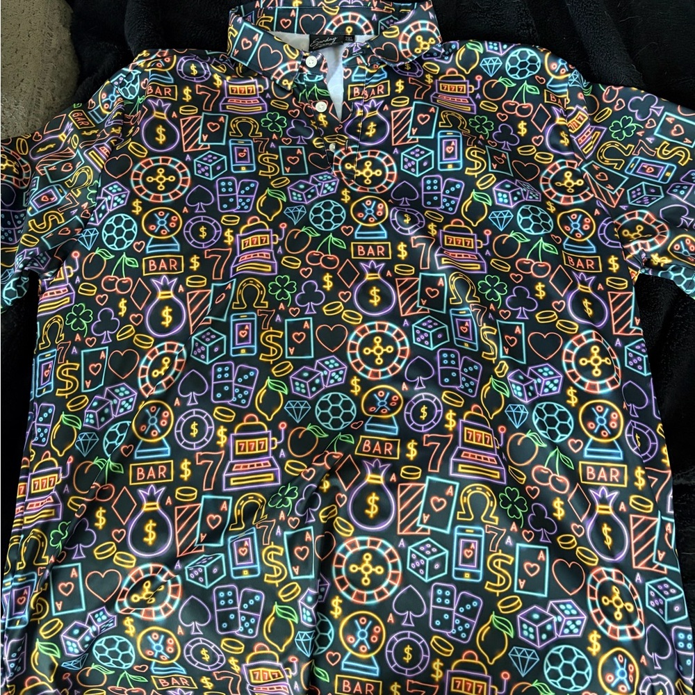 Chubbies Neon Casino Pattern Men's Shirt